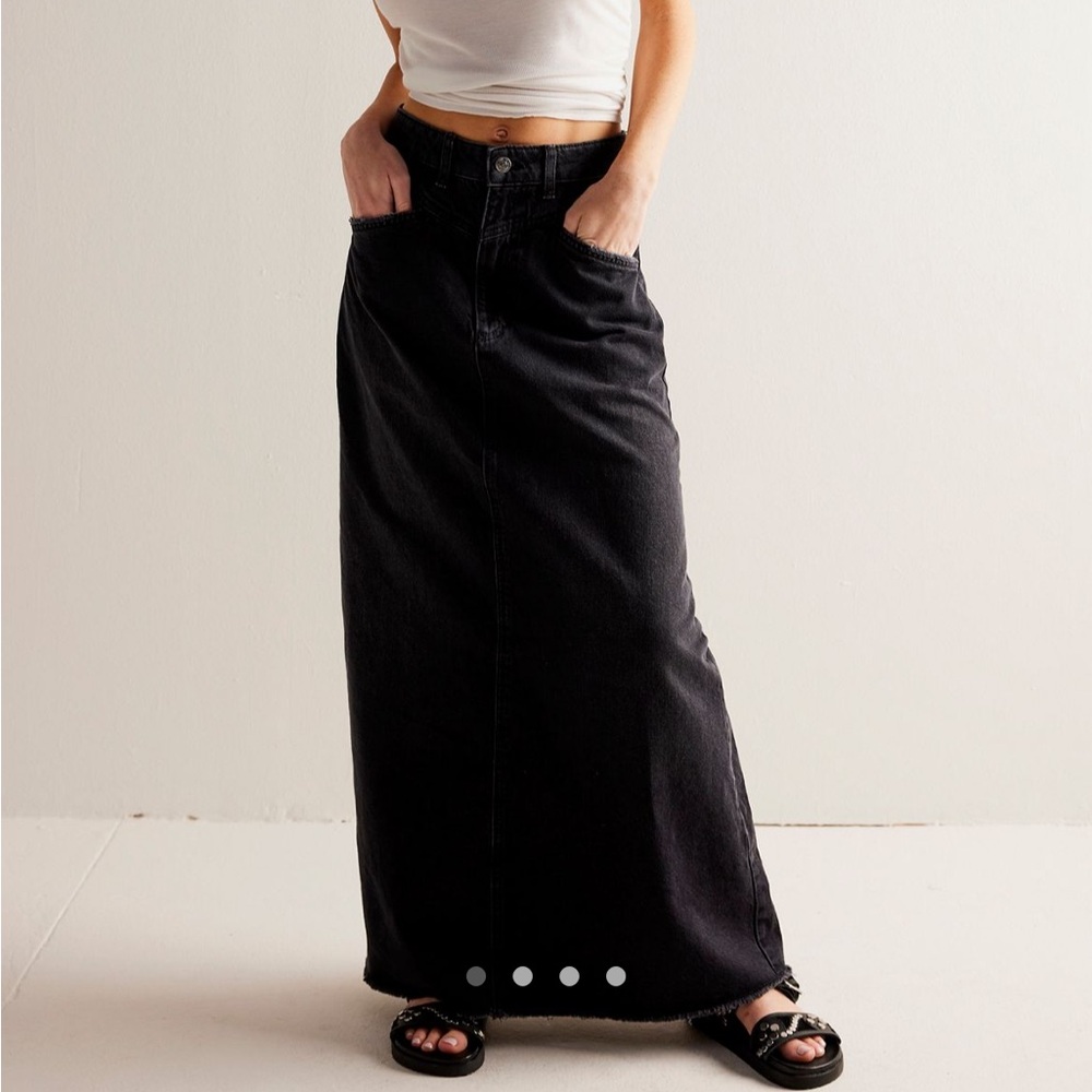 free people Come as you are denim maxi